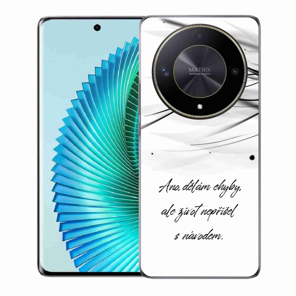 Gélový kryt mmCase na Honor Magic 6 Lite 5G - citát biele pozadie