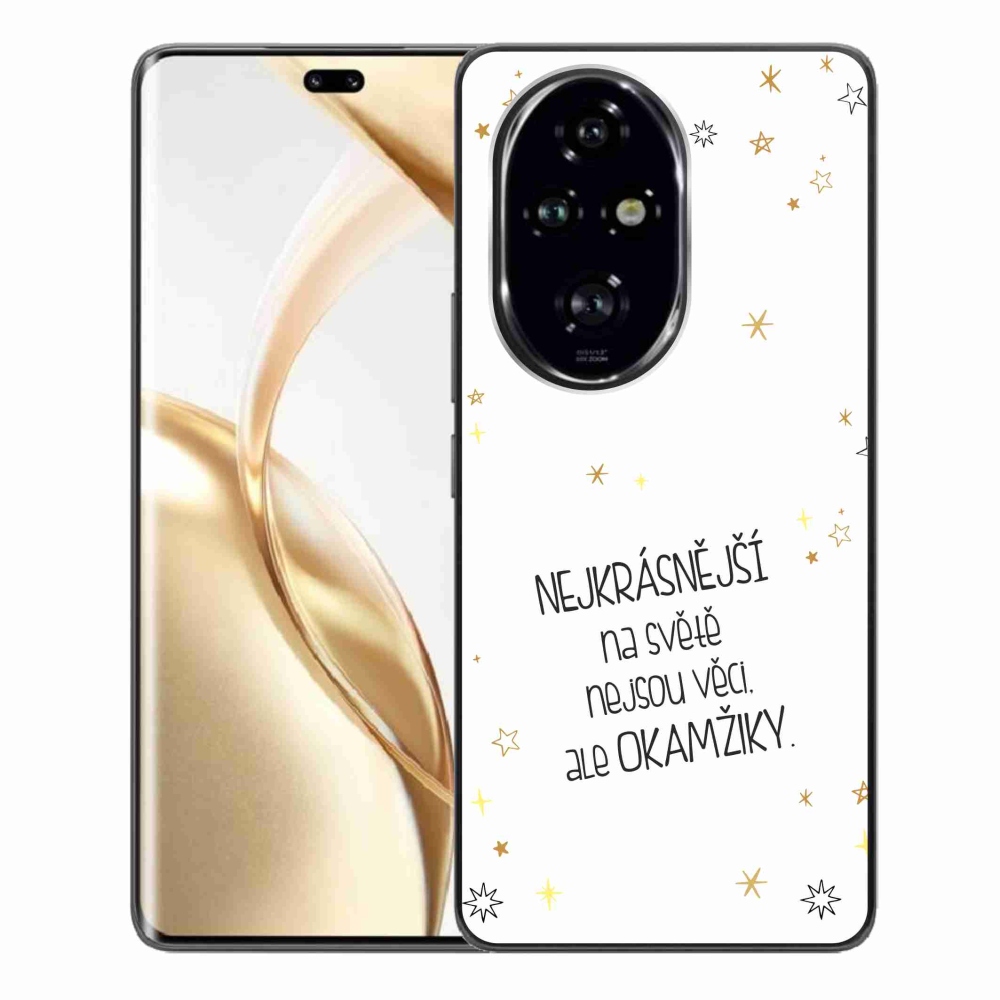 Gélový kryt mmCase na Honor 200 Pro 5G - citát 4 biele pozadie