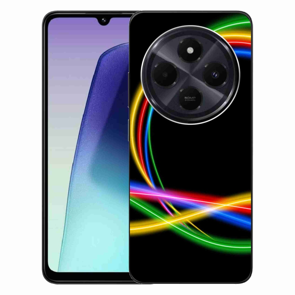 Gélový obal mmCase na Xiaomi Redmi 14C/Poco C75 - neónové kruhy