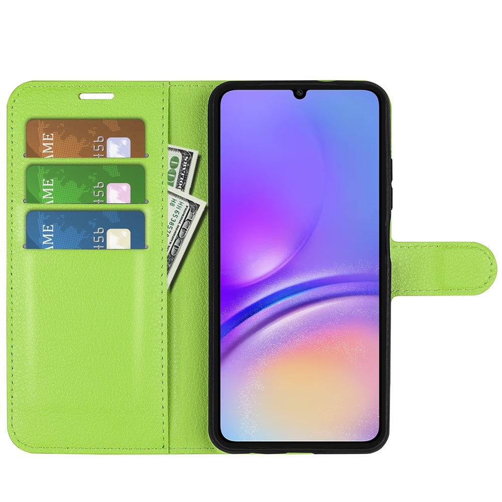 Litchi knižkové púzdro na Samsung Galaxy A06 4G - zelené