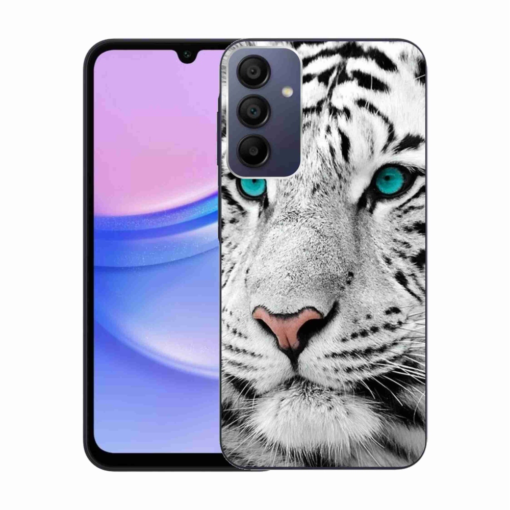 Gélový kryt mmCase na Samsung Galaxy A15 4G/5G - biely tiger