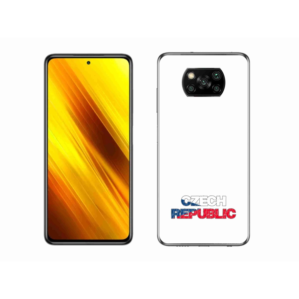 Gélový kryt mmCase na Xiaomi Poco X3 Pro - Czech Republic biele pozadie