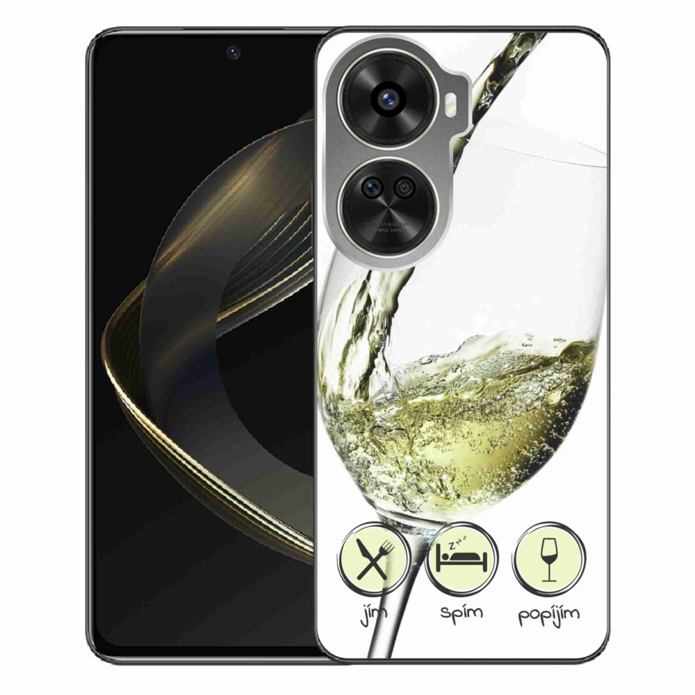 Gélový obal mmCase na Huawei Nova 12 SE - pohár vína bielej