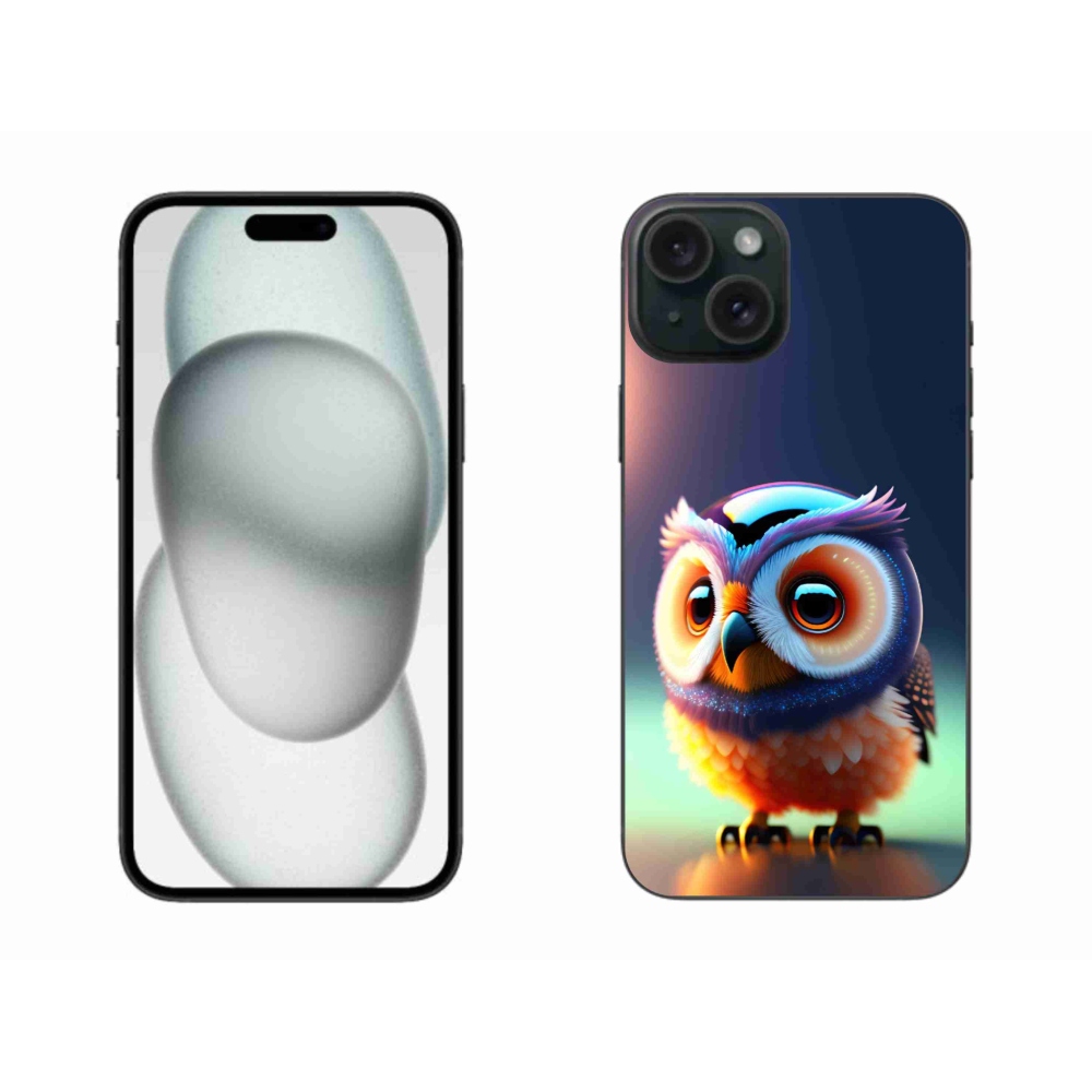 Gélový kryt mmCase na iPhone 15 Plus - sovička