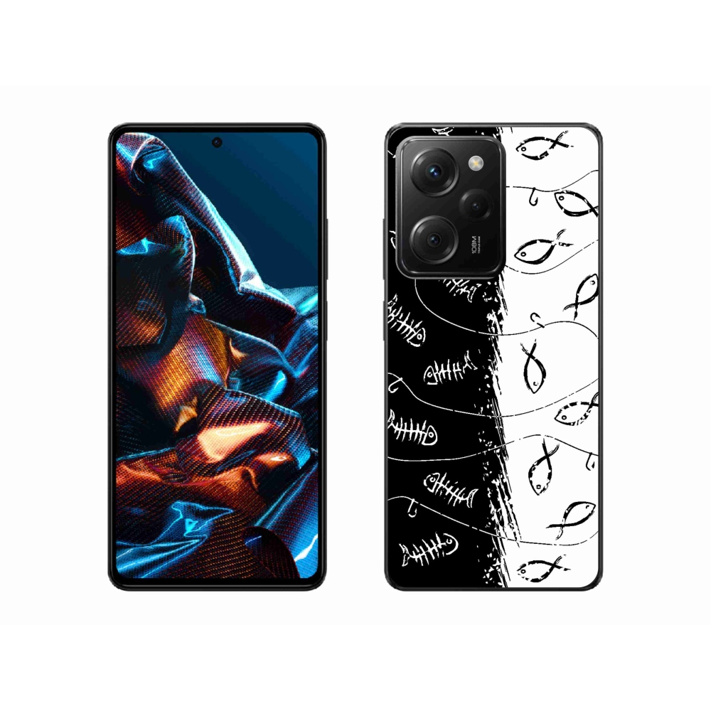 Gélový kryt mmCase na Xiaomi Poco X5 Pro 5G - kostry a rybky