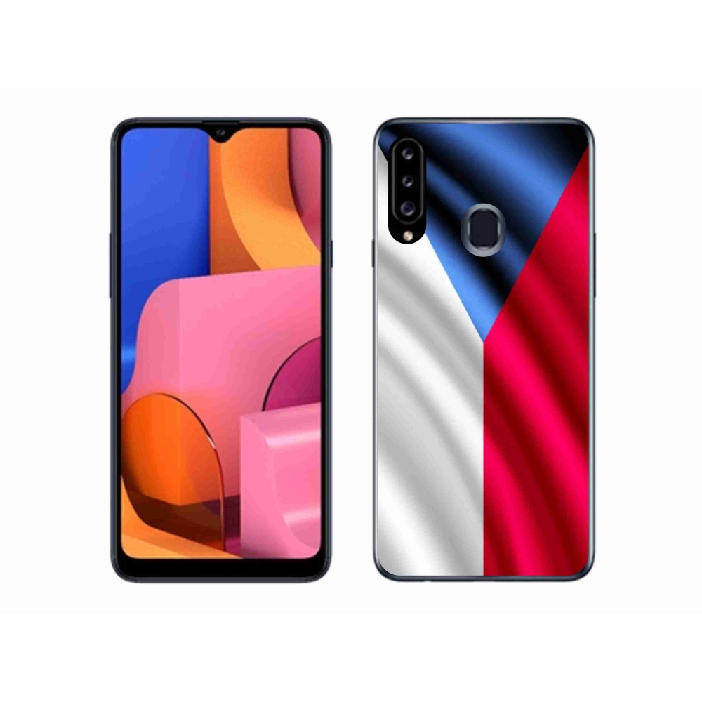 Gélový kryt mmCase na mobil Samsung Galaxy A20s - česká vlajka