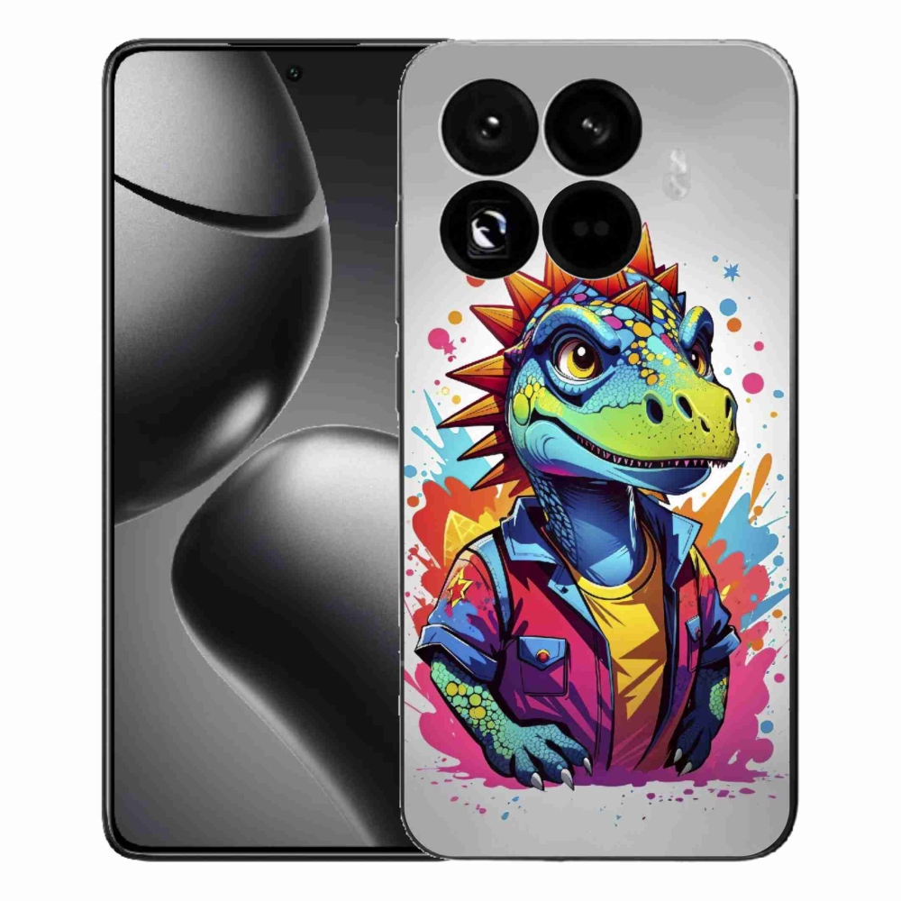 Gélový kryt mmCase na Xiaomi 15T Pro - farebný dinosaurus