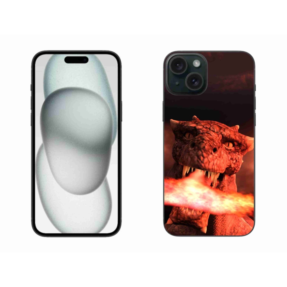 Gélový kryt mmCase na iPhone 15 Plus - drak