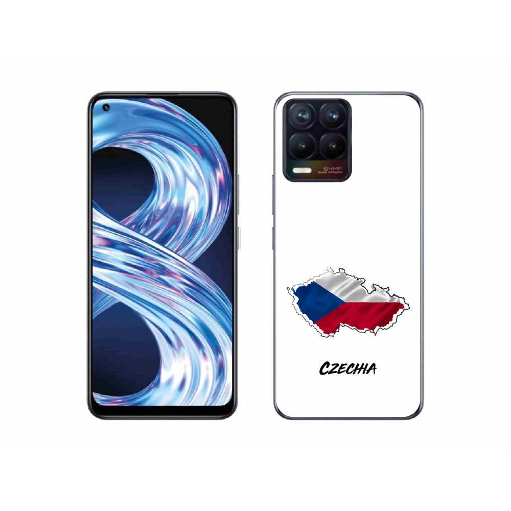 Gélový kryt mmCase na Realme 8 4G - Czechia biele pozadie