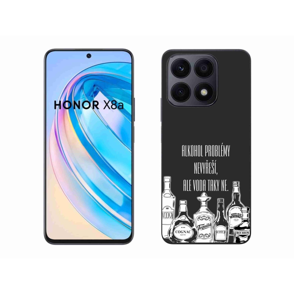 Gélový kryt mmCase na Honor X8a - vtipný text čierne pozadie