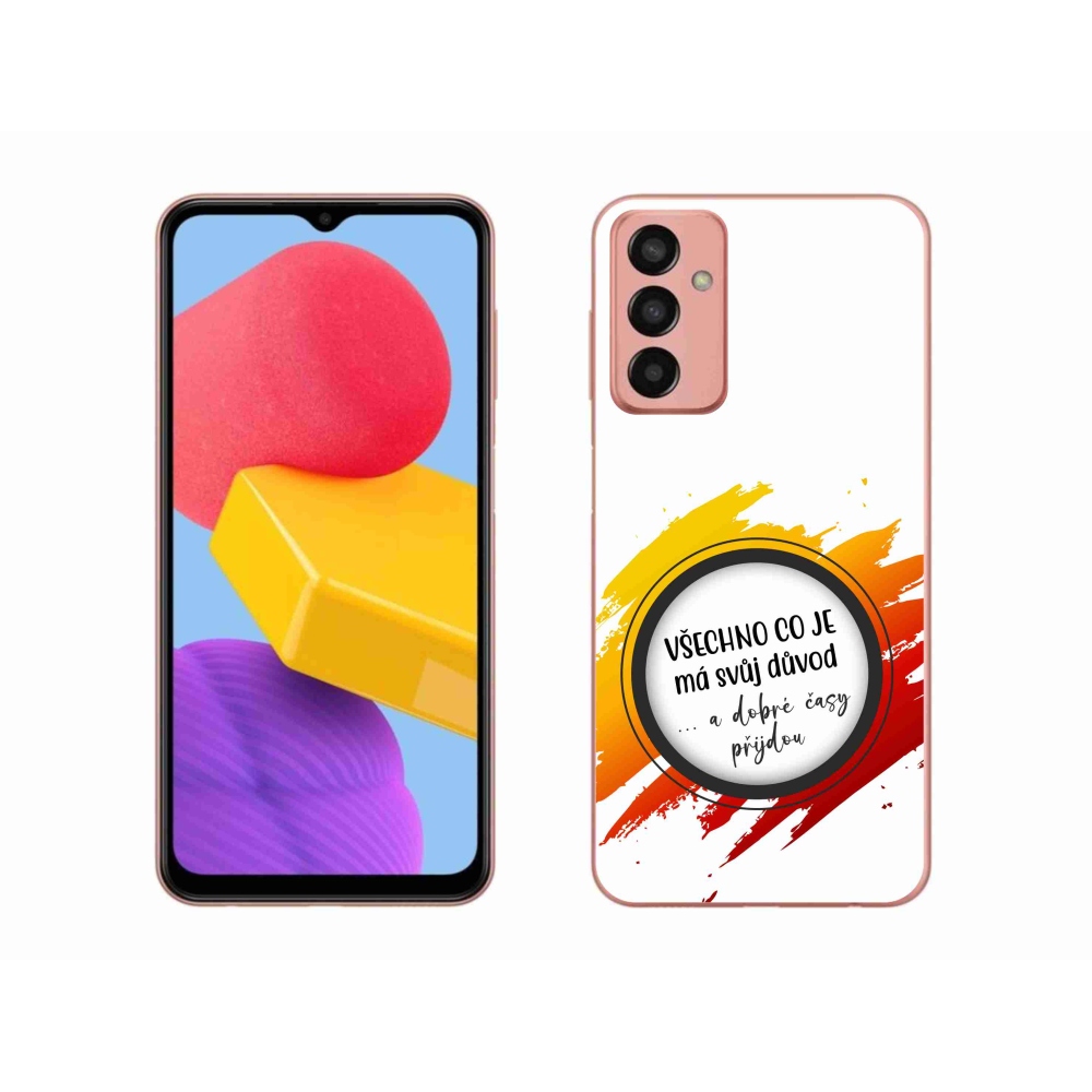 Gélový kryt mmCase na Samsung Galaxy M13 - citát 3 biele pozadie