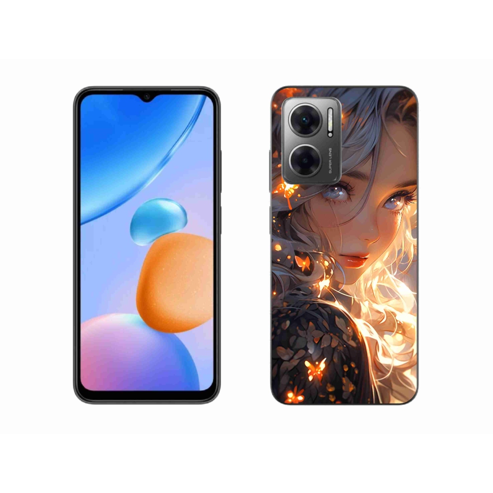 Gélový kryt mmCase na Xiaomi Redmi 10 5G - dievča a motýle