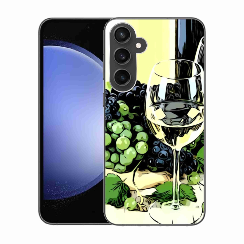 Gélový kryt mmCase na Samsung Galaxy S23 FE - pohár vína