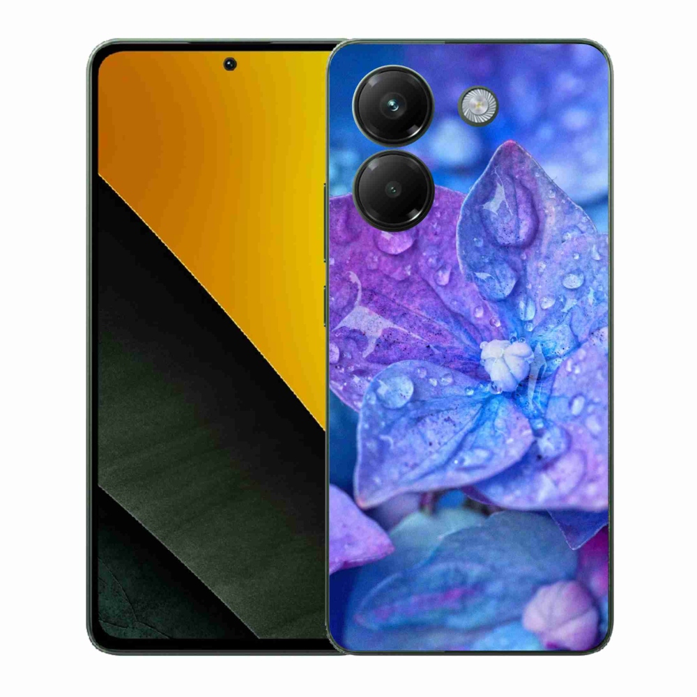 Gélový kryt mmCase na Xiaomi Poco M7 Pro 5G - fialový kvet