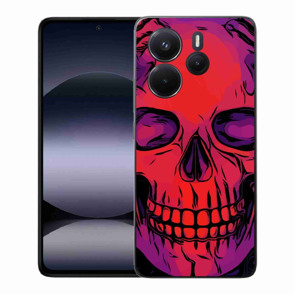 Gélový kryt mmCase na Xiaomi Redmi Note 14 - lebka