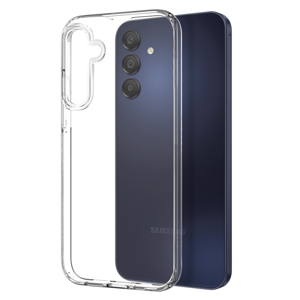 NORTHJO priehľadný gélový obal + tvrdené sklo na Samsung Galaxy A15 4G/5G - priehľadný