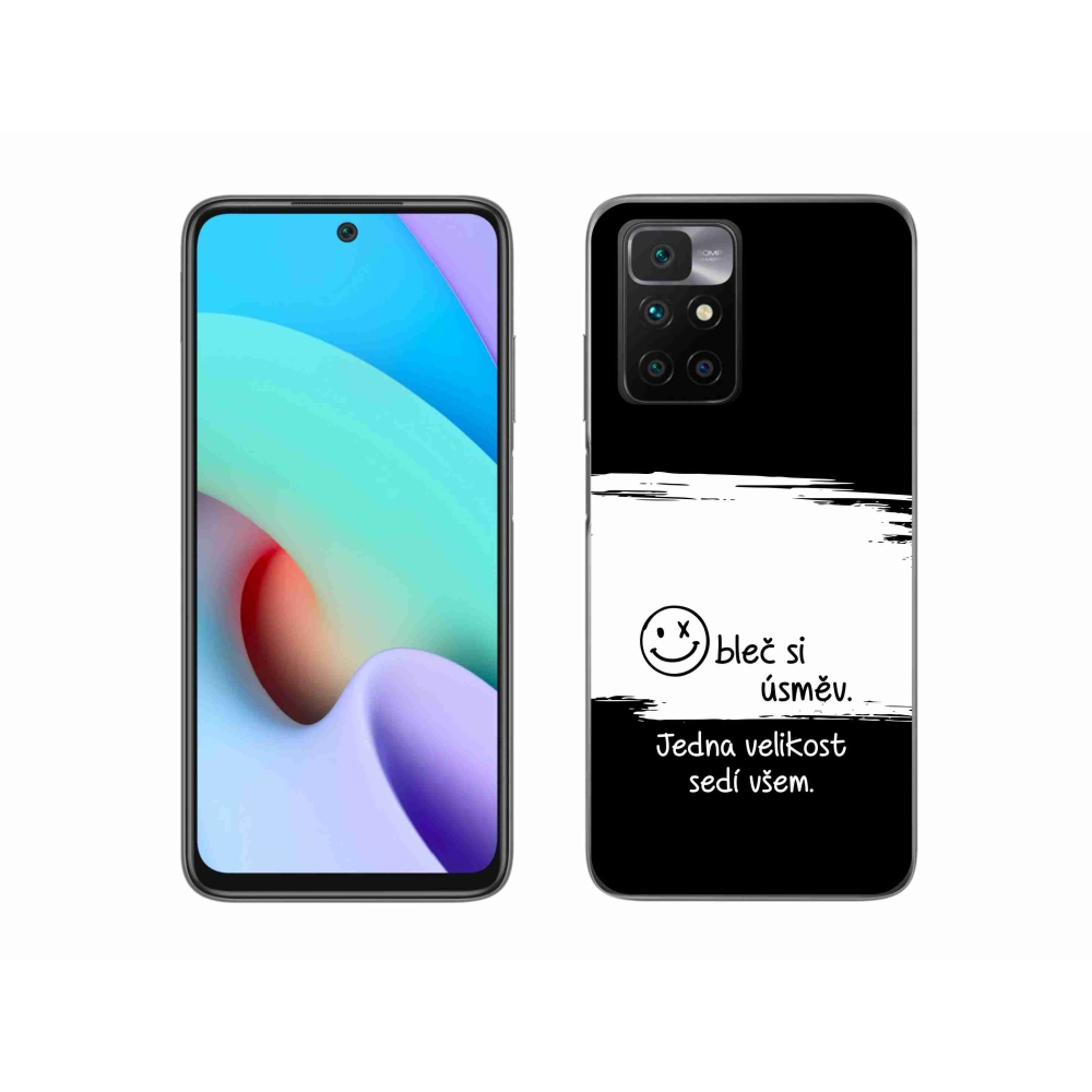 Gélový kryt mmCase na Xiaomi Redmi 10/Redmi 10 (2022) - vtipný text 8 bieločierne pozadie