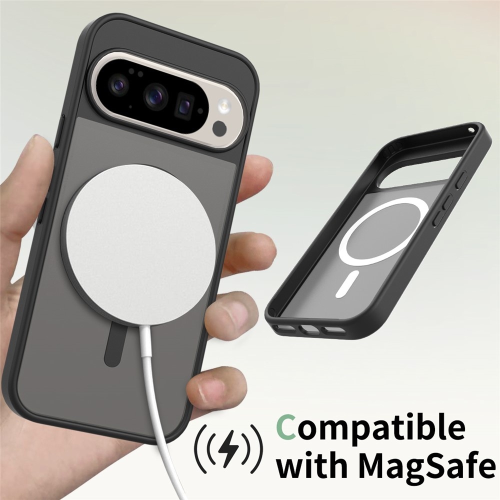 Skin gélový obal s pevným chrbtom a podporou MagSafe na Google Pixel 10 Pro/Pixel 10 - čierny