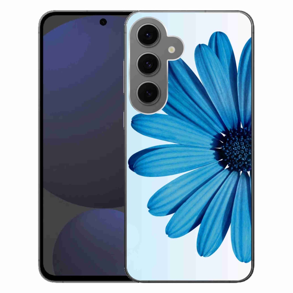 Gélový obal mmCase na Samsung Galaxy S24 FE - modrá margaréta