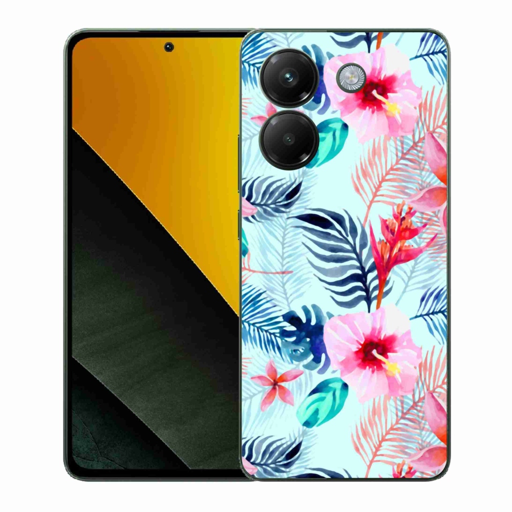 Gélový kryt mmCase na Xiaomi Poco M7 Pro 5G - kvety