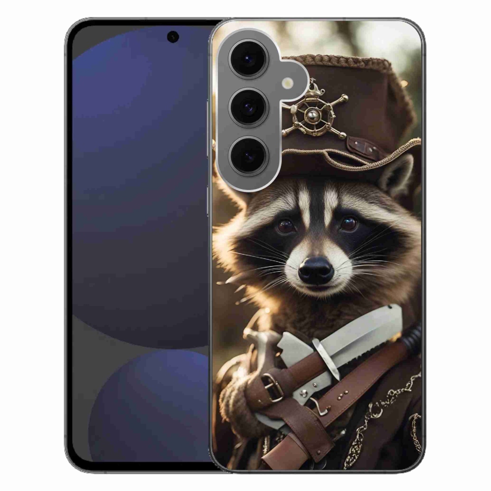 Gélový kryt mmCase na Samsung Galaxy S24 FE - mýval v uniforme