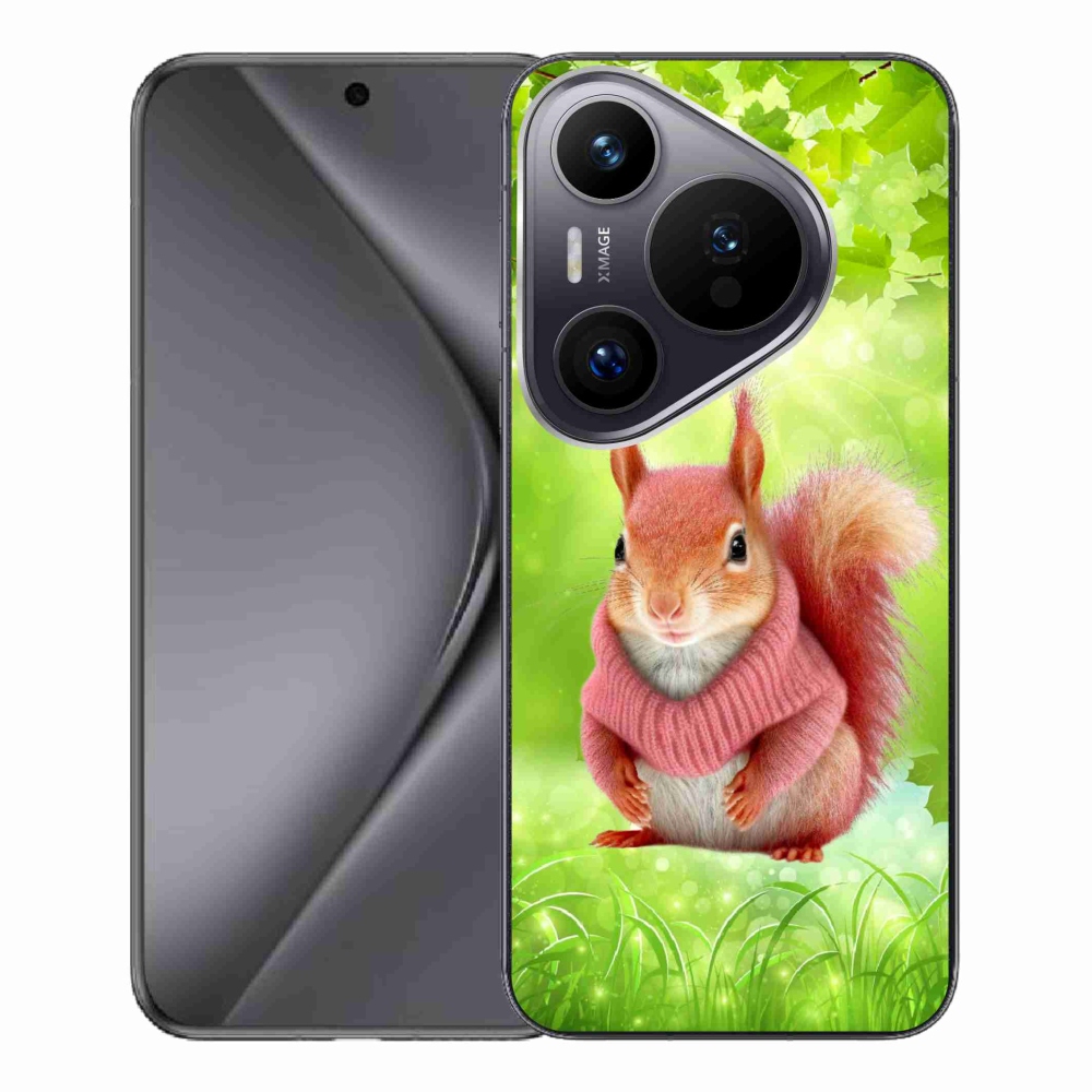 Gélový kryt mmCase na Huawei Pura 70 Pro - veverička vo svetri
