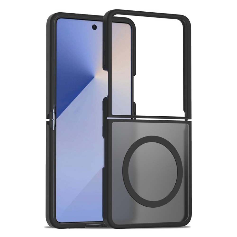 Skin gélový obal s pevným chrbtom a podporou MagSafe na Samsung Galaxy Z Flip7 5G - čierny