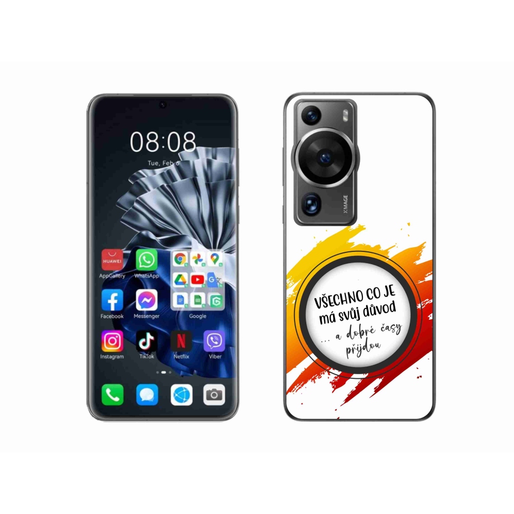 Gélový kryt mmCase na Huawei P60 Pro - citát 3 biele pozadie