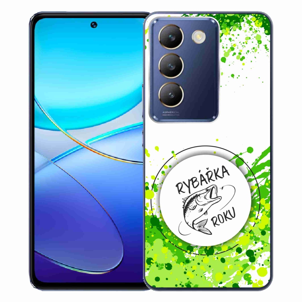 Gélový kryt mmCase na Vivo V40 SE 4G/5G - rybárka roka biele pozadie
