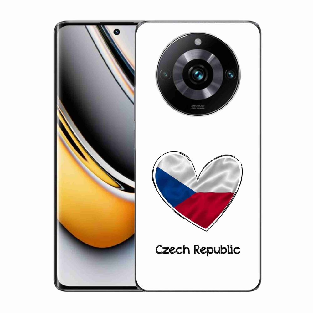 Gélový kryt mmCase na Realme 11 Pro/11 Pro+ - vlajka srdca biele pozadie