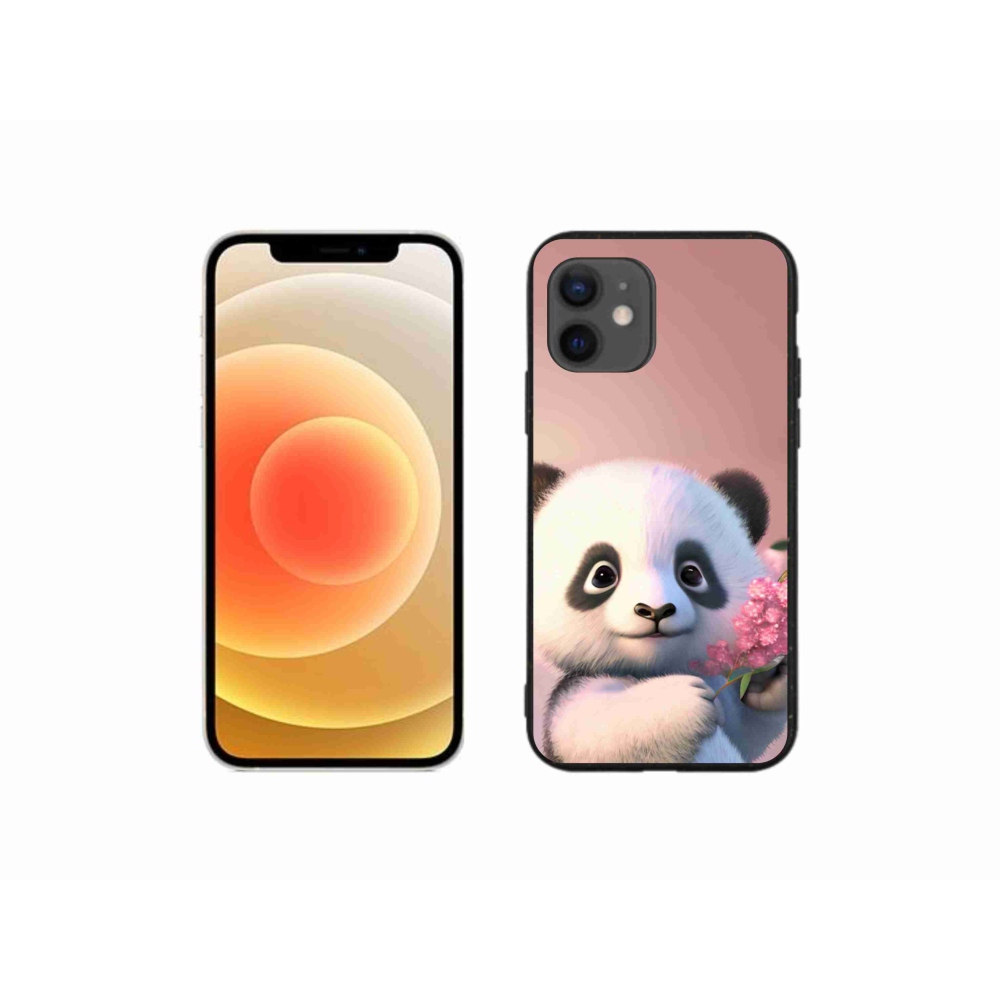 Gélový kryt mmCase na iPhone 12 mini - roztomilá panda