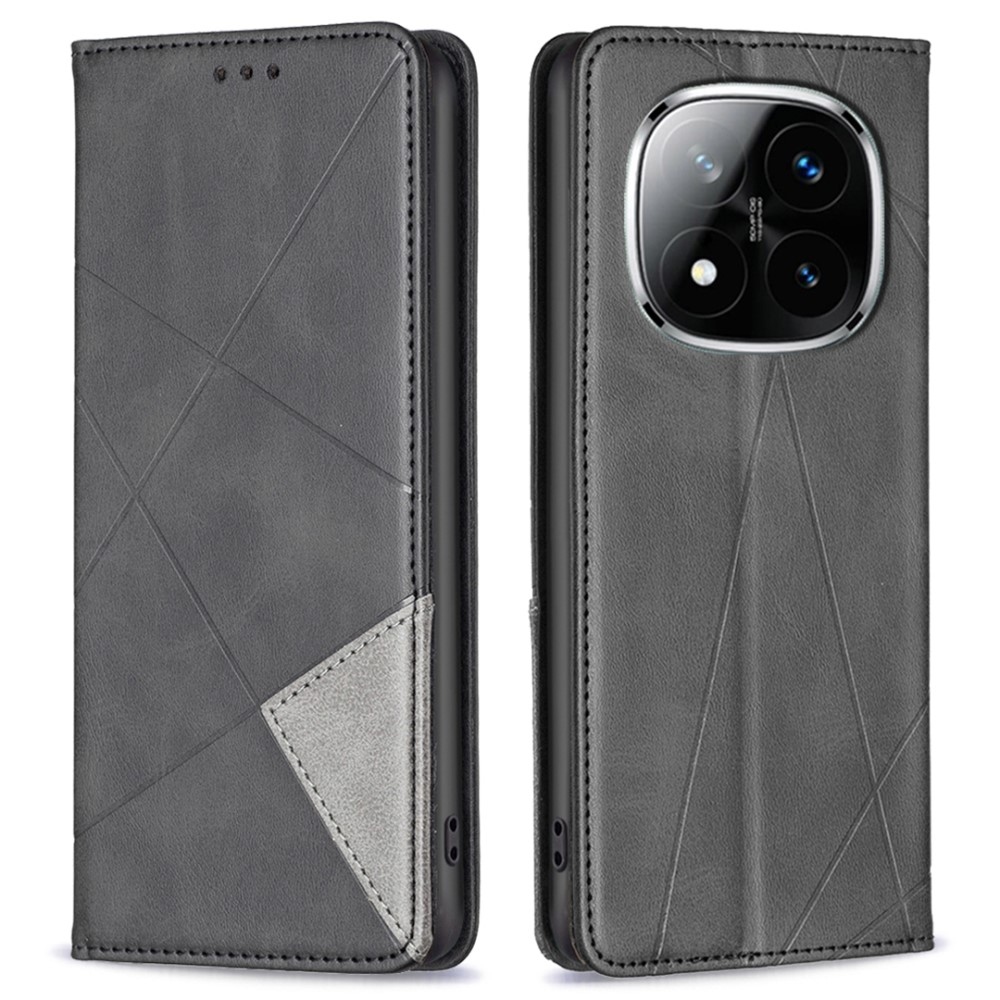 Triangle knižkové púzdro na Xiaomi Redmi Note 14 Pro - čierne