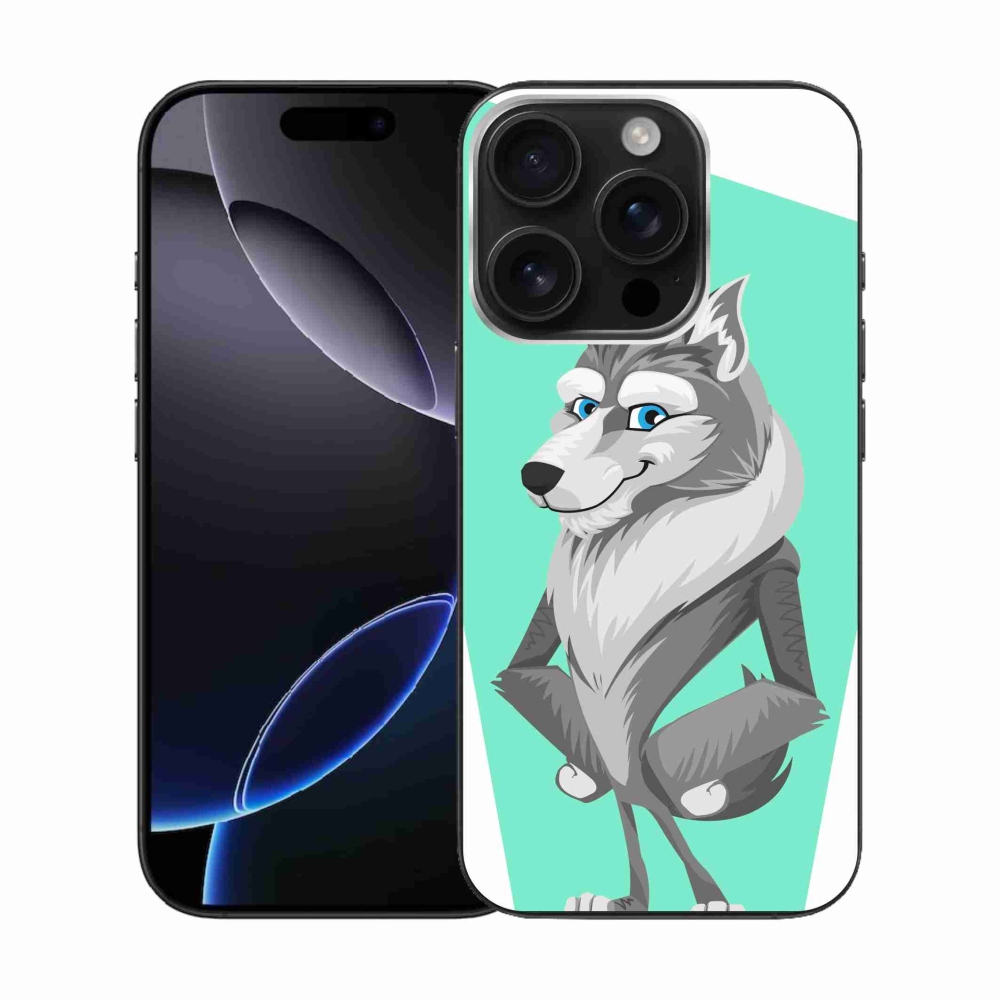 Gélový kryt mmCase na iPhone 16 Pro - kreslený vlk