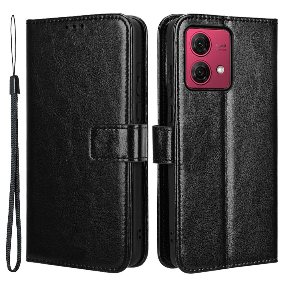 Crazy knižkové púzdro na Motorola Moto G84 5G - čierne
