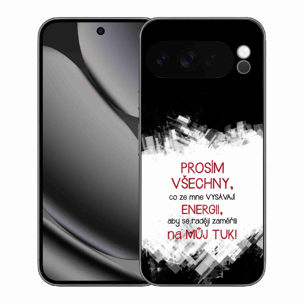Gélový kryt mmCase na Google Pixel 10 Pro XL - vtipný text 1 červený