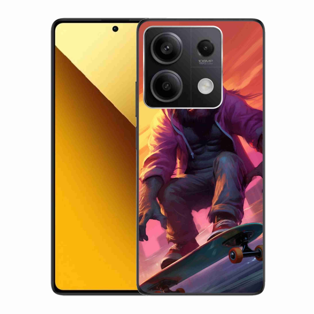 Gélový kryt mmCase na Xiaomi Redmi Note 13 5G - gorila na skateboarde