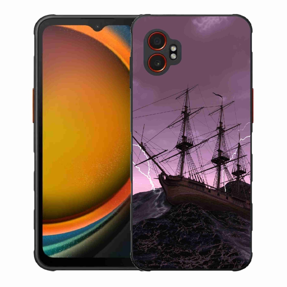 Gélový kryt mmCase na Samsung Galaxy Xcover 7 Pro - loď v búrke