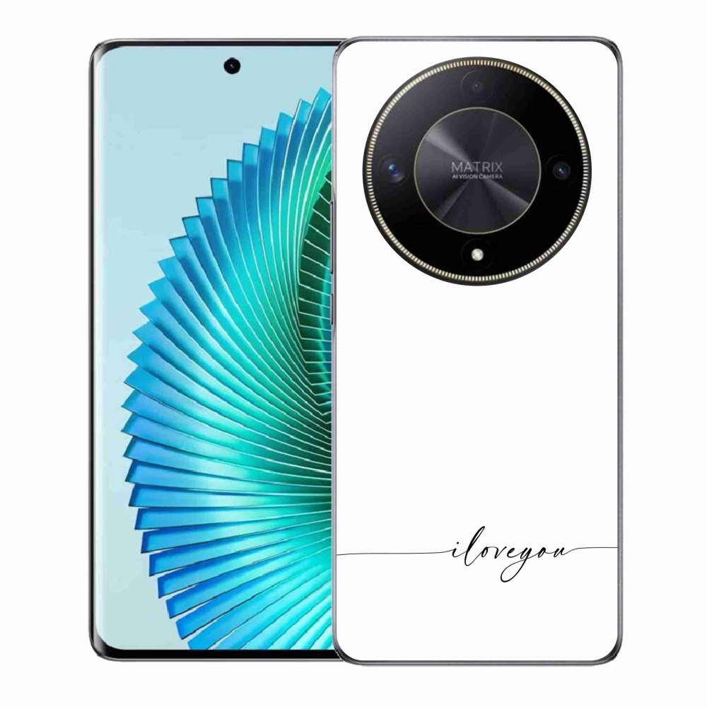Gélový kryt mmCase na Honor Magic 6 Lite 5G - I love you biele pozadie