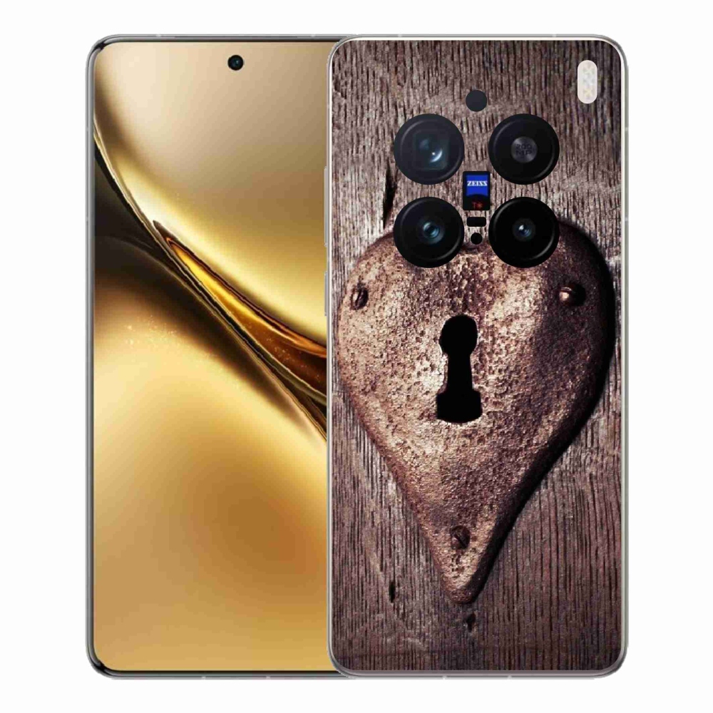 Gélový kryt mmCase na Vivo X200 Pro 5G - zámok v tvare srdca