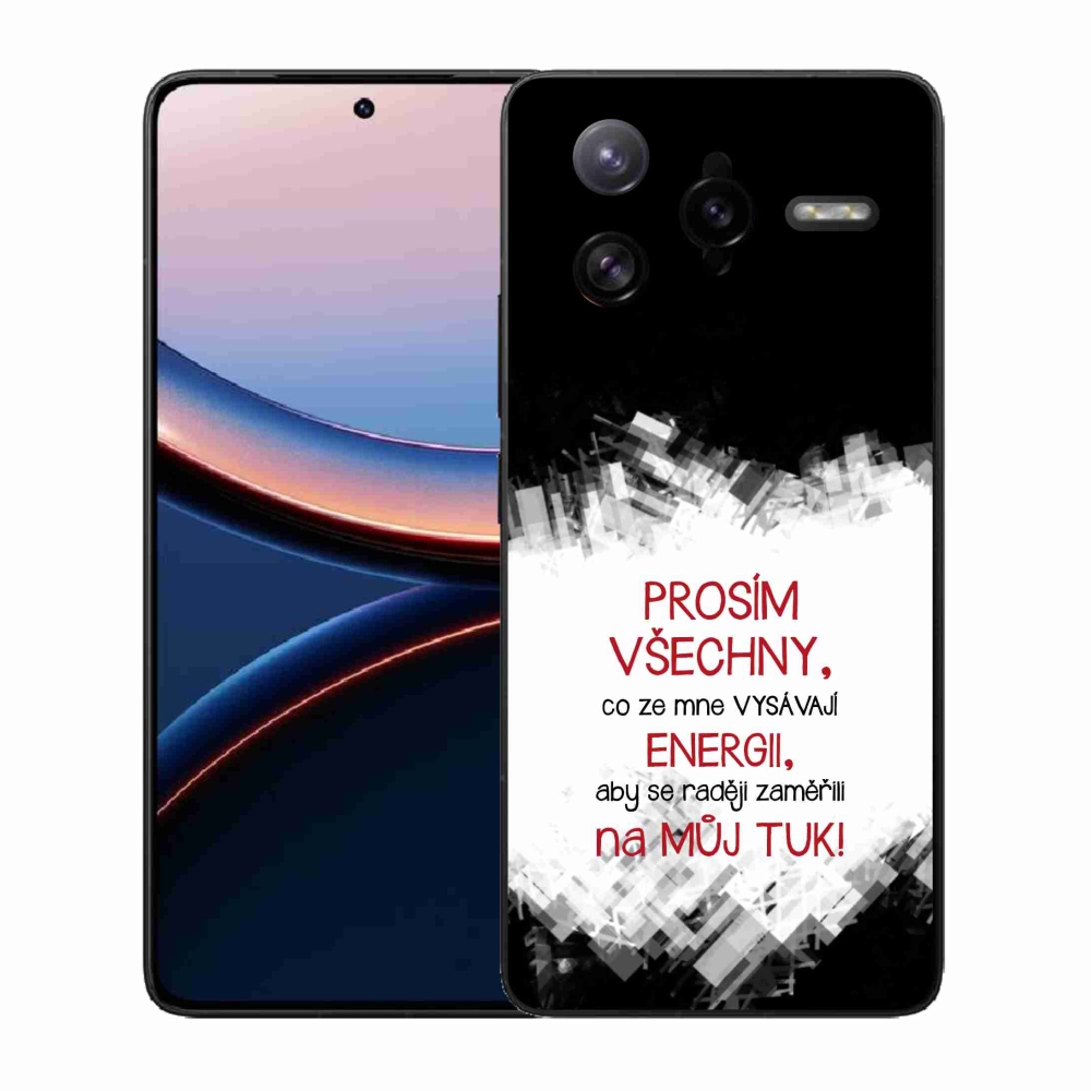 Gélový kryt mmCase na Xiaomi Poco F7 Ultra - vtipný text 1 červený