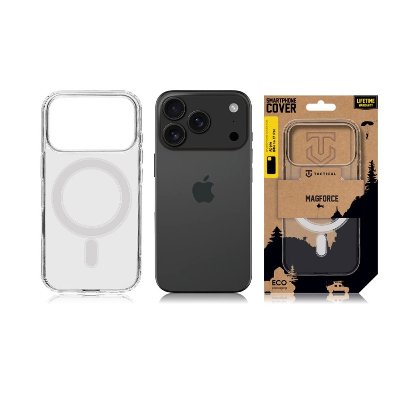 Taktický kryt MagForce pre Apple iPhone 17 Pro Transparent