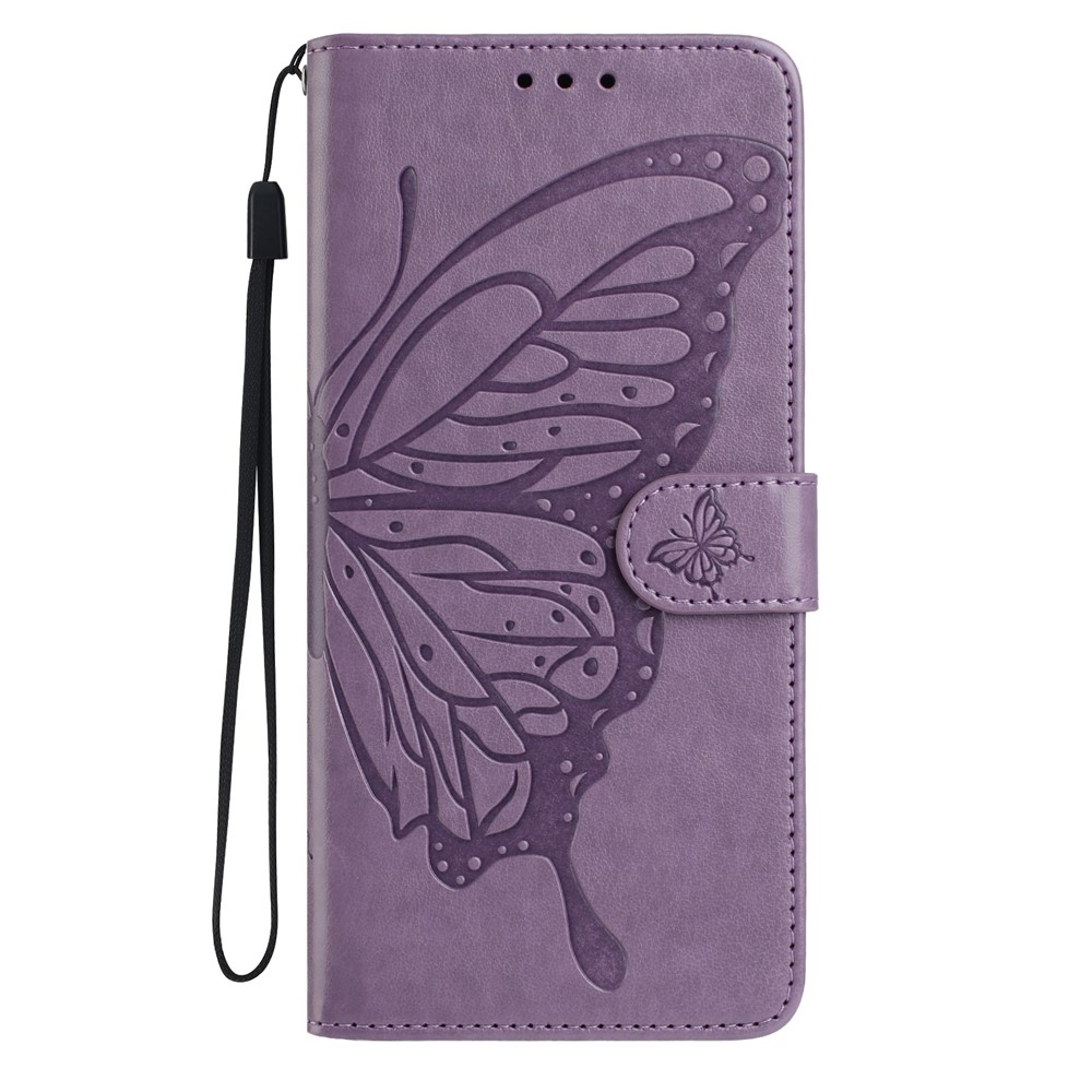 Floral Butterfly knižkové púzdro na Xiaomi 15T Pro - fialové