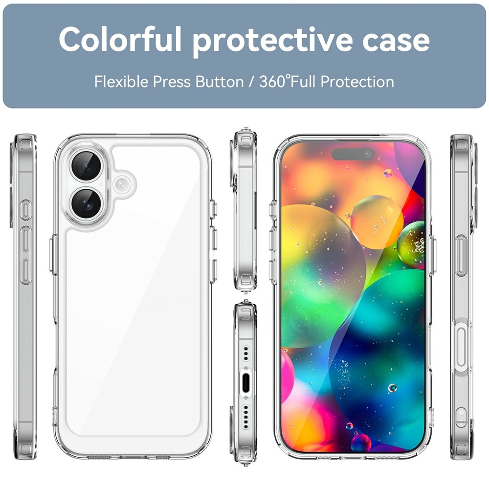 Gélový obal s pevným chrbtom na iPhone 17 - priehľadný