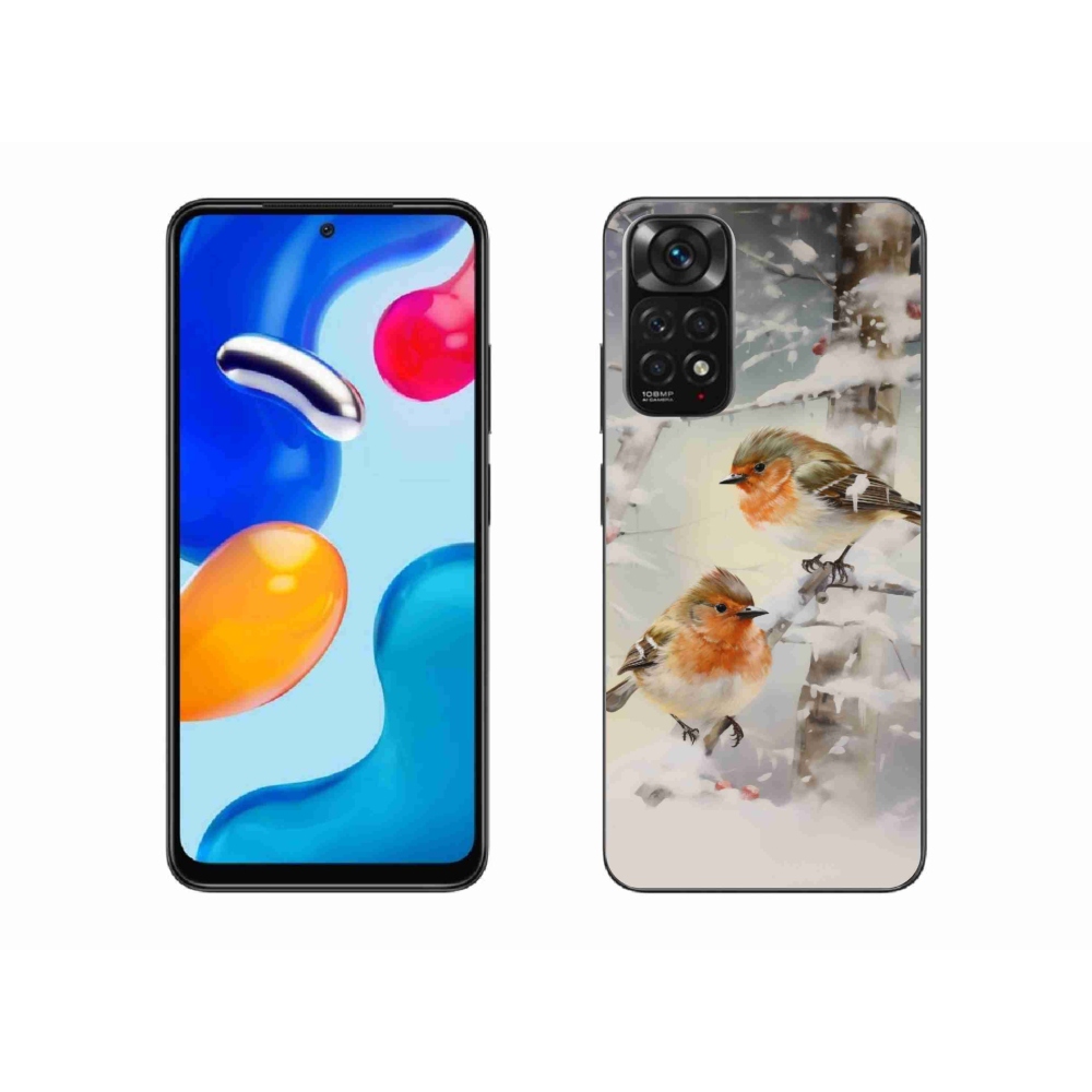 Gélový kryt mmCase na Xiaomi Redmi Note 11 4G - vtáčiky v zime