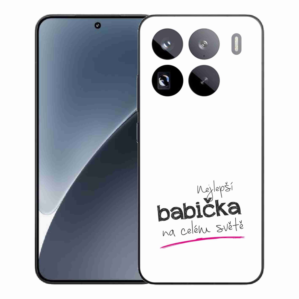 Gélový kryt mmCase na Xiaomi 15 Pro - najlepšia babička 4 biele pozadie