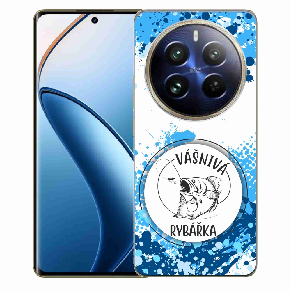 Gélový kryt mmCase na Realme 12 Pro 5G/12 Pro+ 5G - vášnivá rybárka biele pozadie