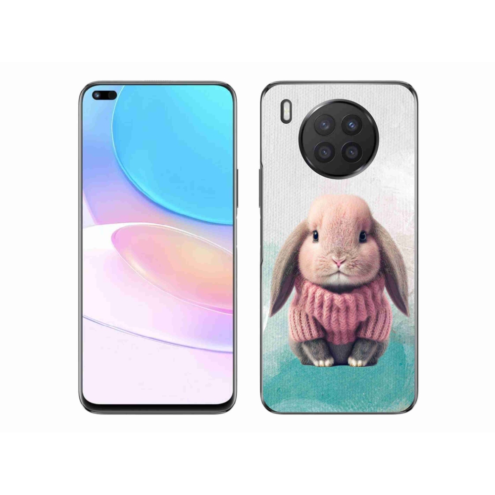 Gelový kryt mmCase na Huawei Nova 8i - králíček ve svetru