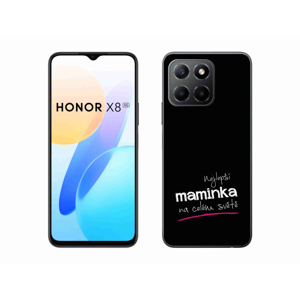 Gélový kryt mmCase na Honor X8 5G/Honor 70 Lite 5G - najlepšia mamička 4 čierne pozadie