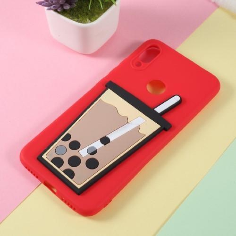 3D Bubble gélový obal na mobil Xiaomi Redmi Note 7 - červený