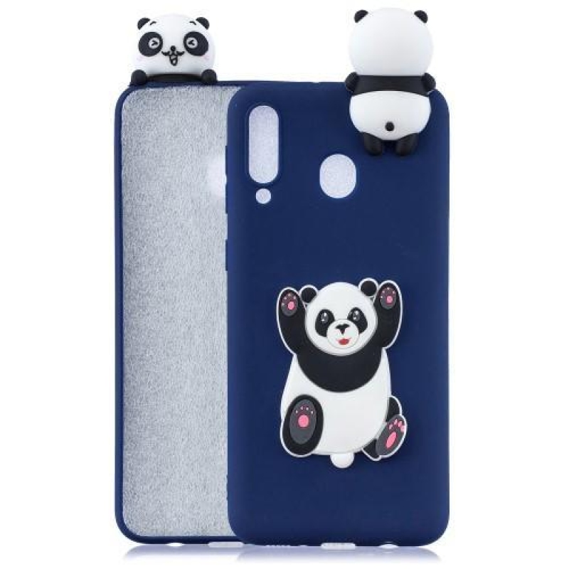 3D Pattern gélový obal na Samsung Galaxy M20 - panda chce objať